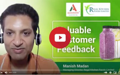 Ajanta Bottle is a reliable partner in Regal Kitchen’s growth – Manish Madan, MD, Regal Kitchen