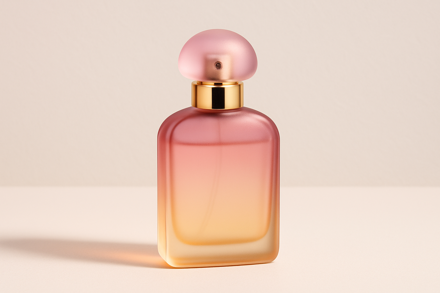Gradient coating on perfume bottle 