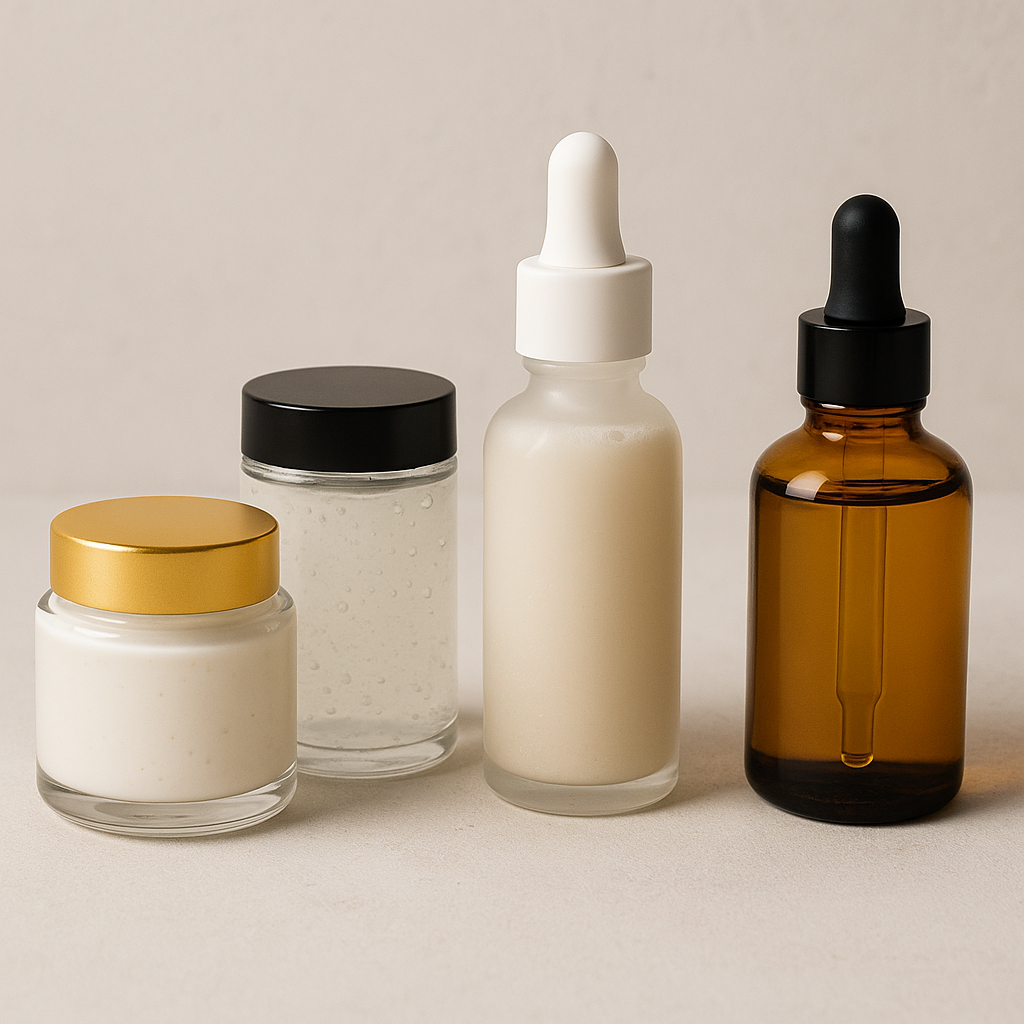 small glass bottles