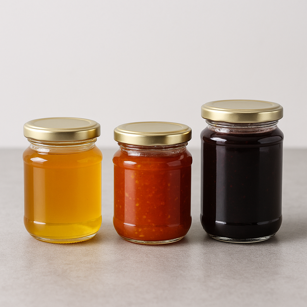 small glass jars