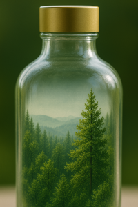 Nature in a glass bottle.