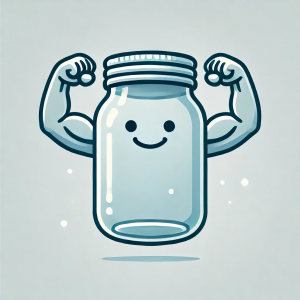 Safe and pure glass jar