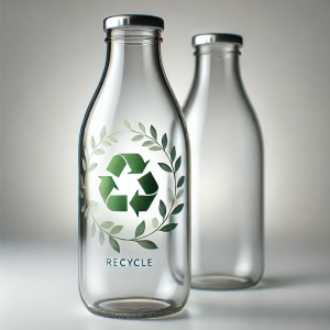 Recyclable glass bottle
