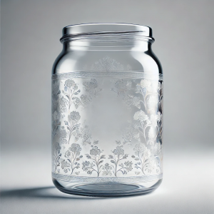 Printed Glass Jar
