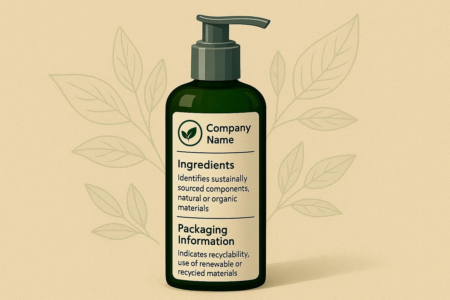 Bottle with eco-label