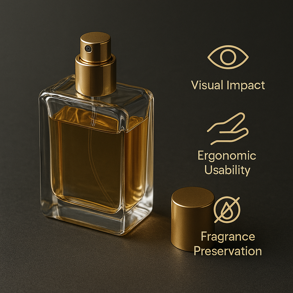 Perfume bottles on a shelf