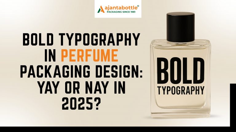 bold typography in perfume packaging