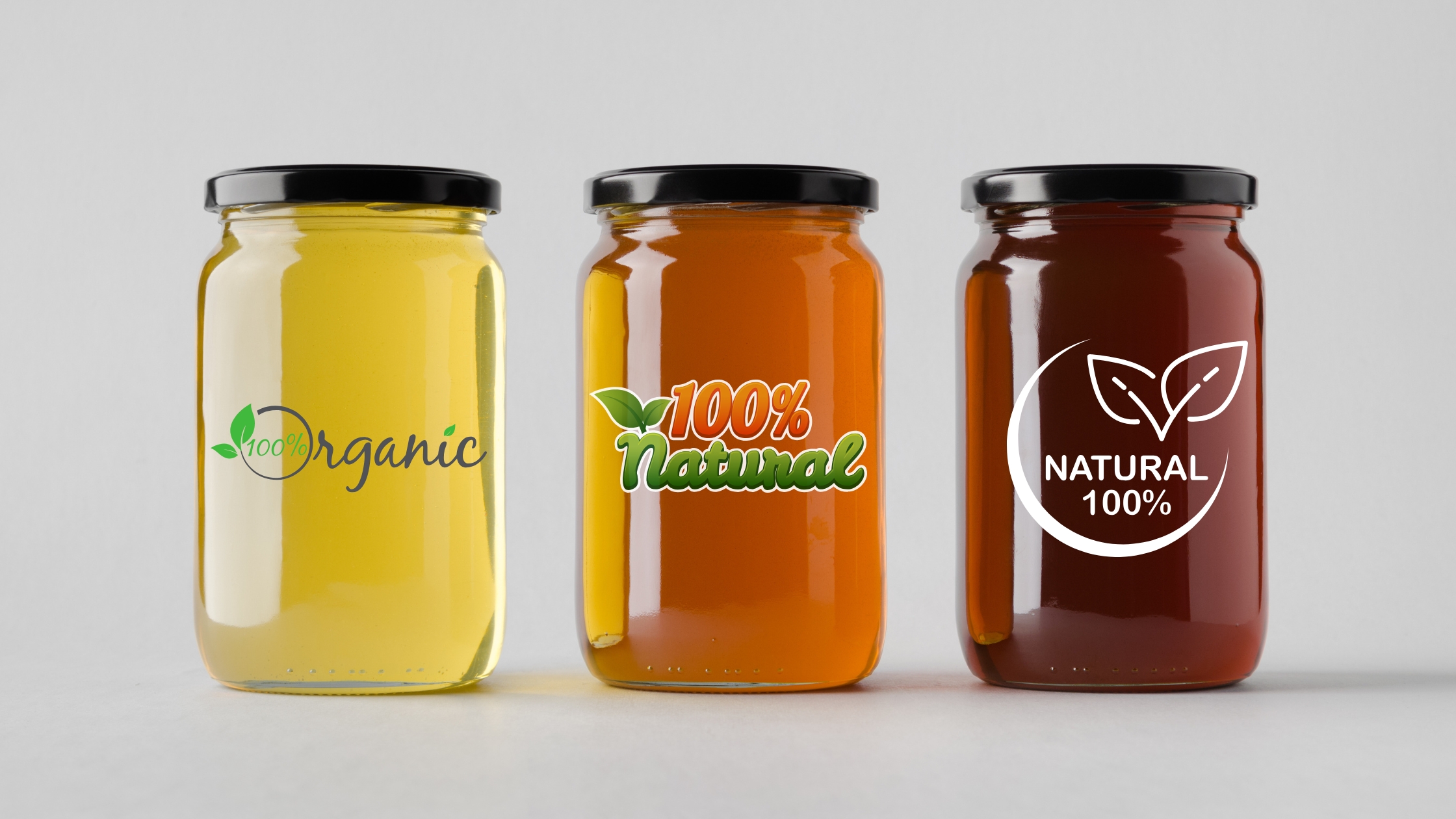 Fonts on different food products