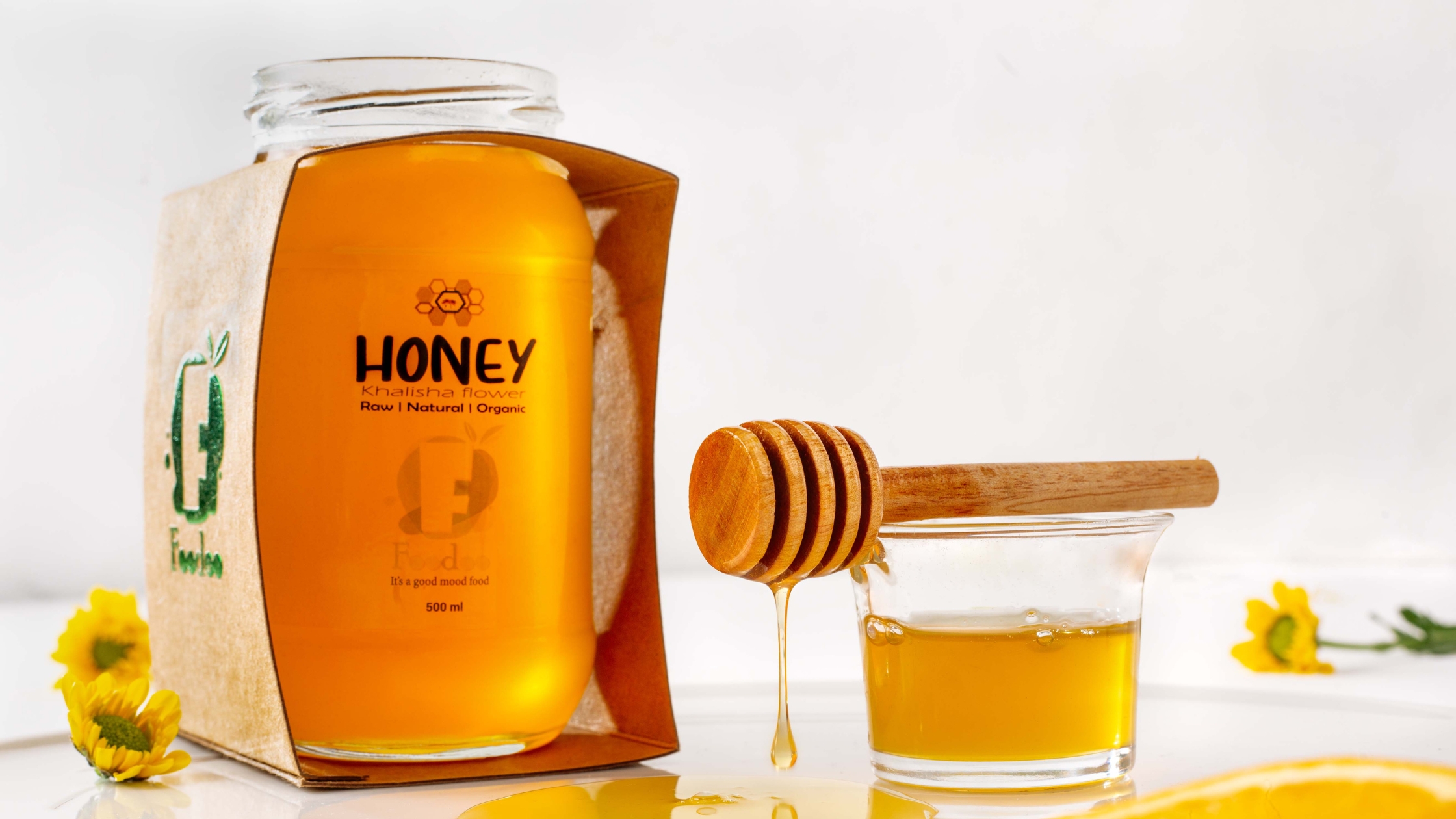 A glass jar ready for delivery