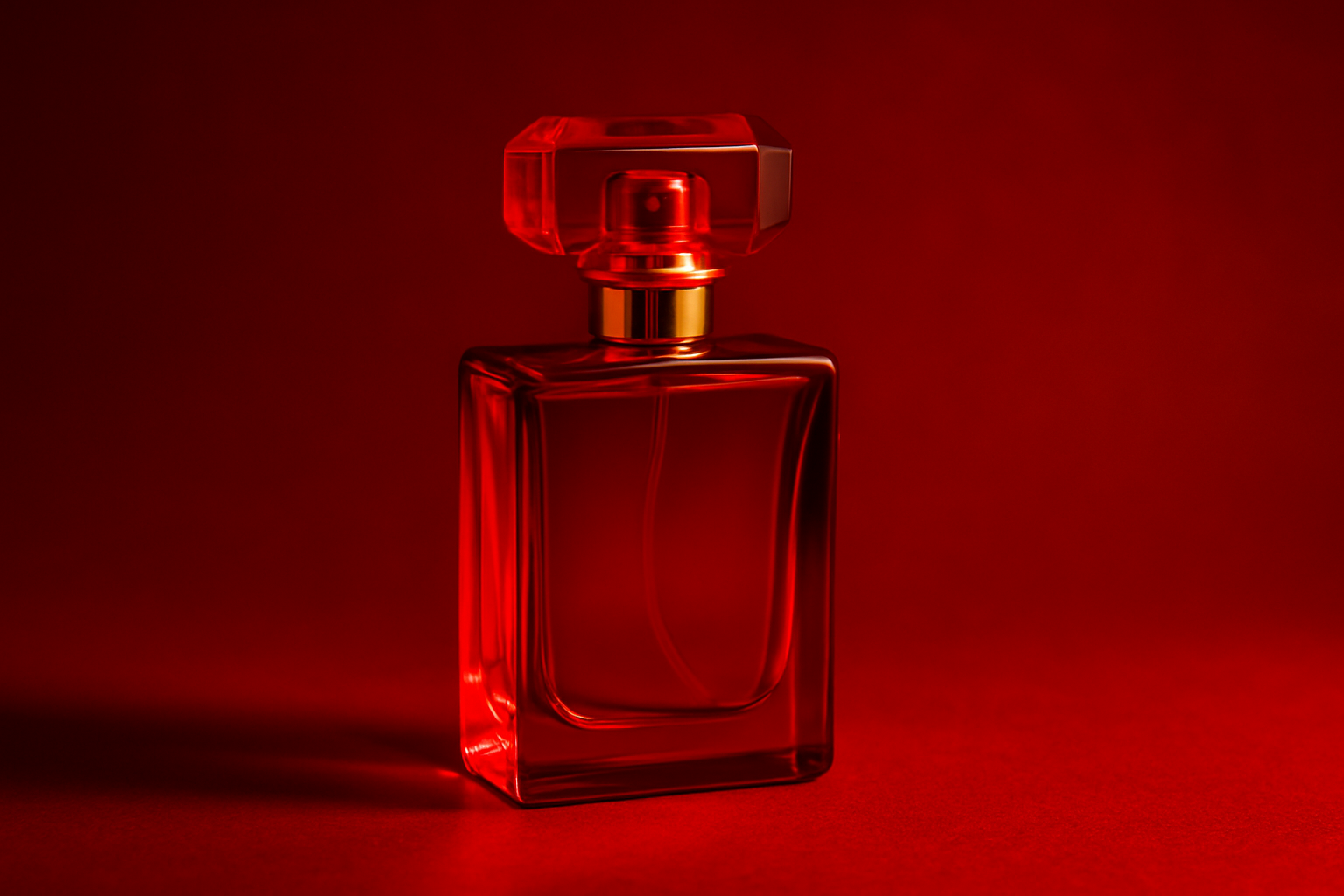 Red perfume bottle