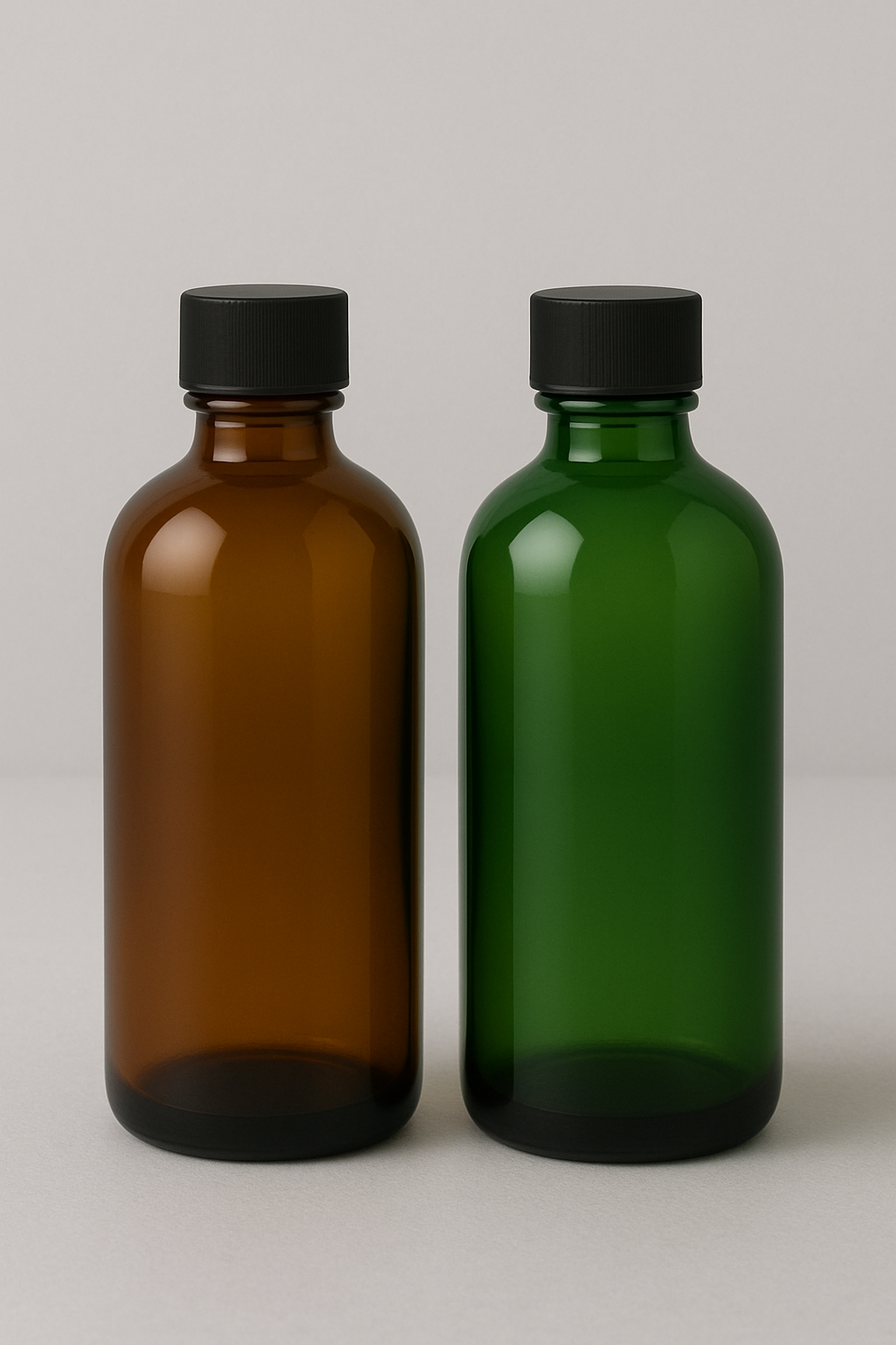 small glass bottles