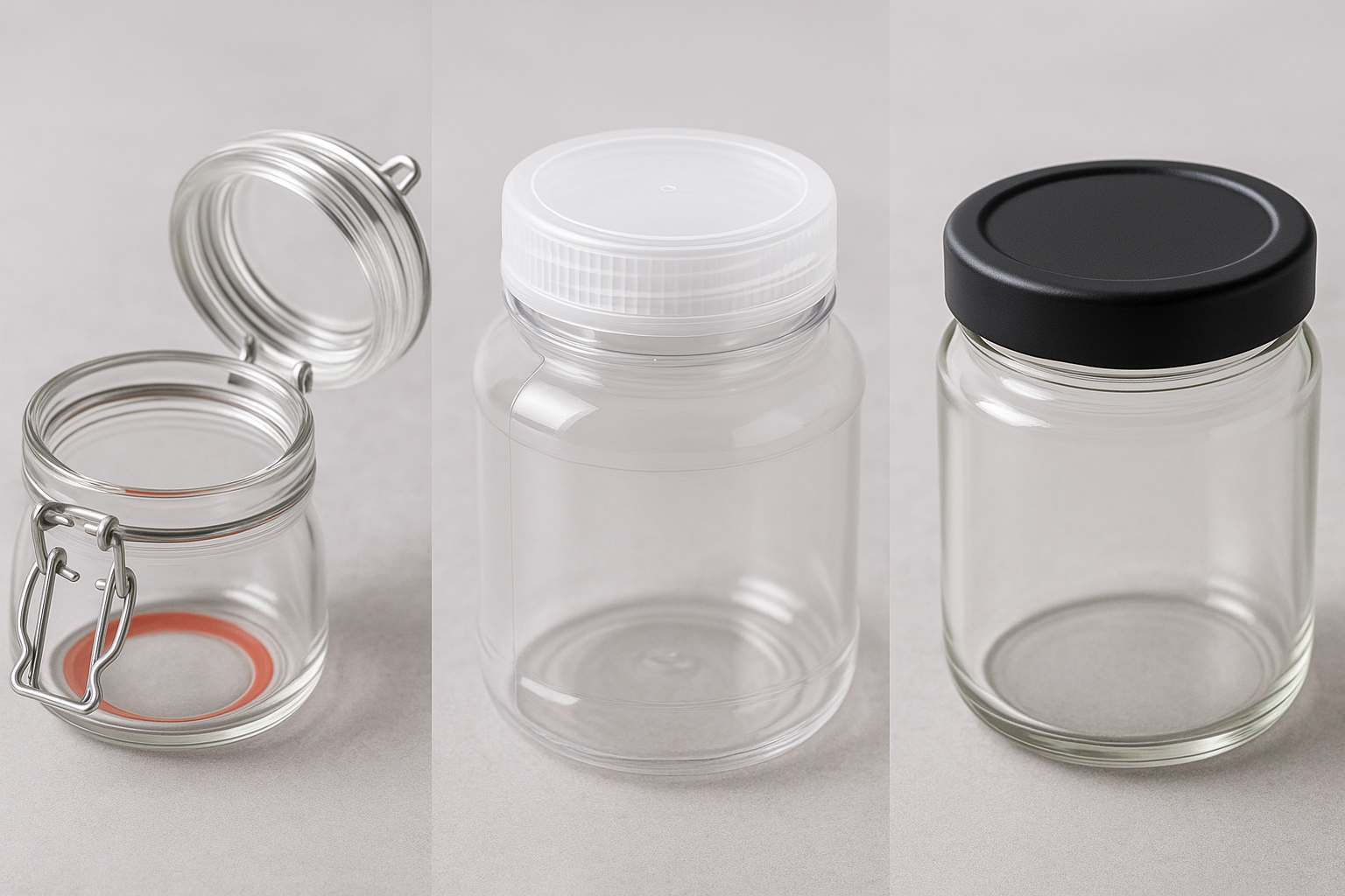 glass jars with lids