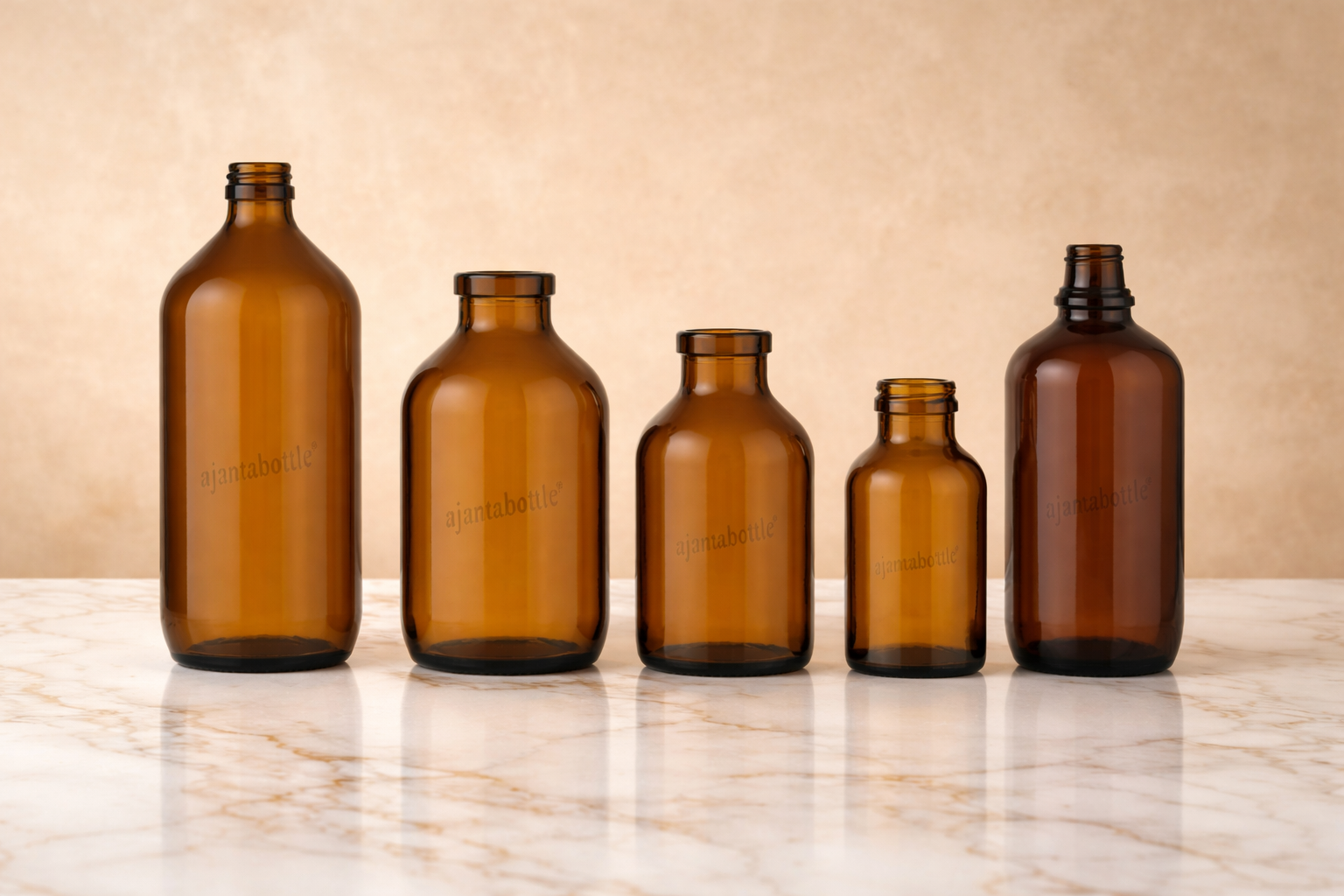 amber glass bottles