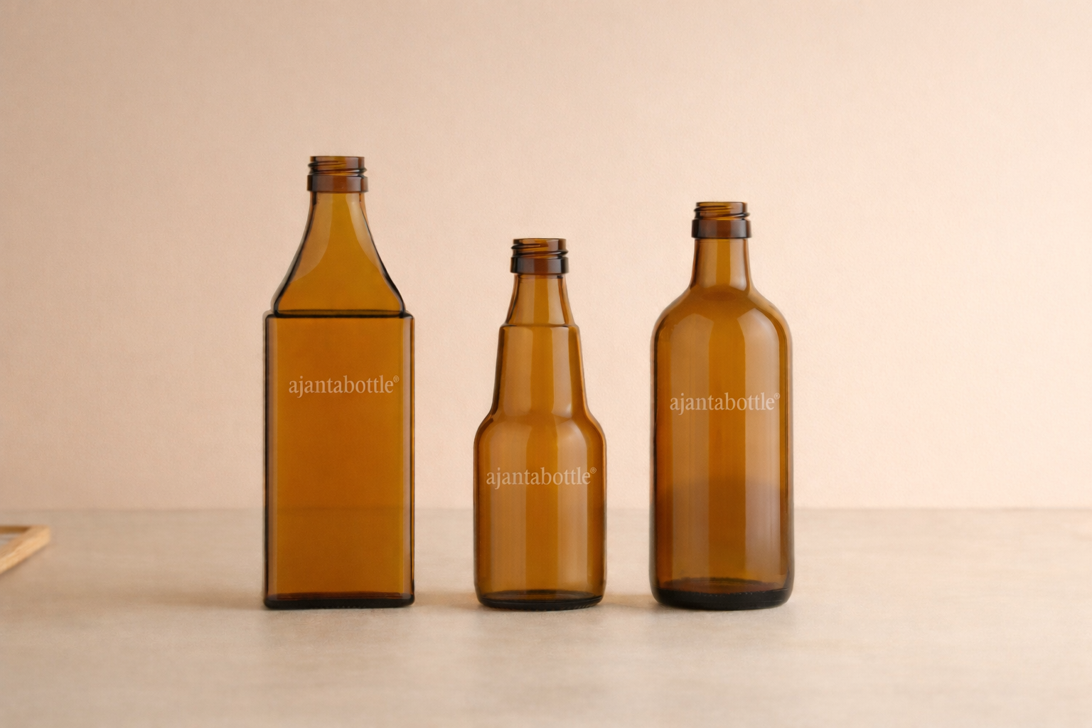 amber glass bottles