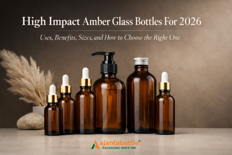 amber glass bottles