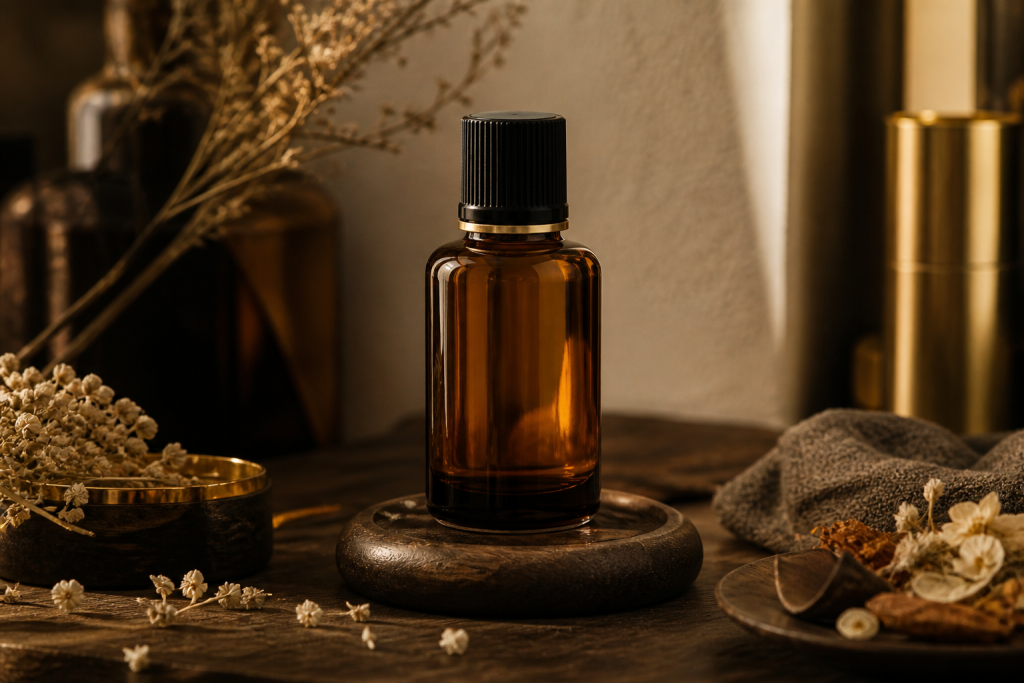 amber glass bottles