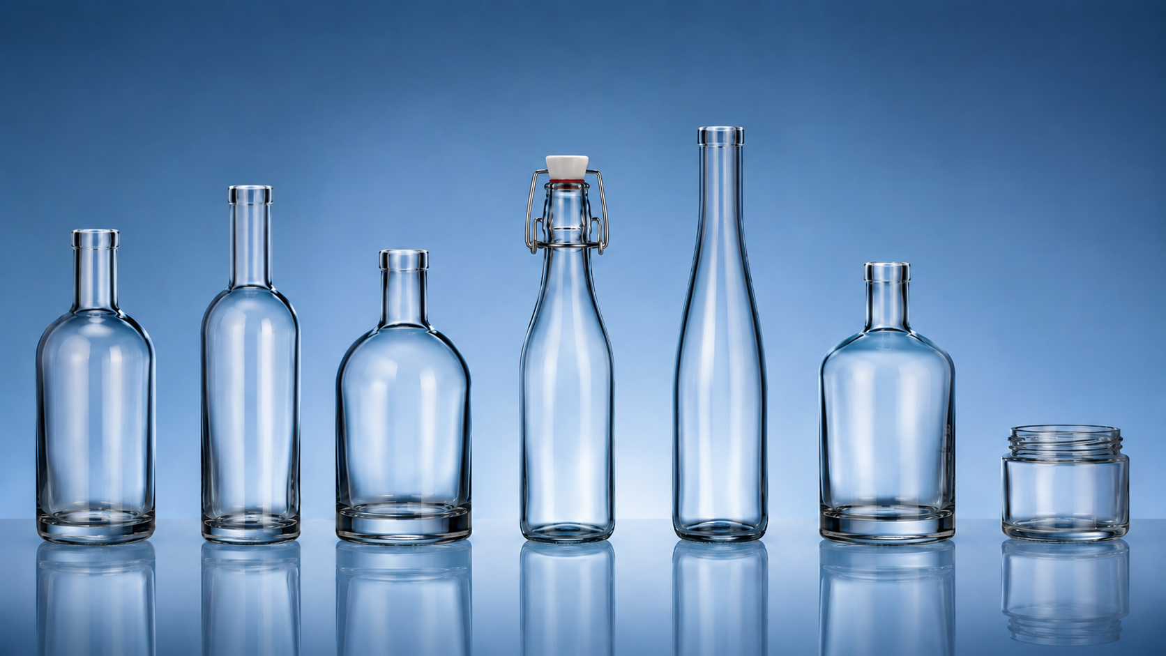 glass beverage bottles