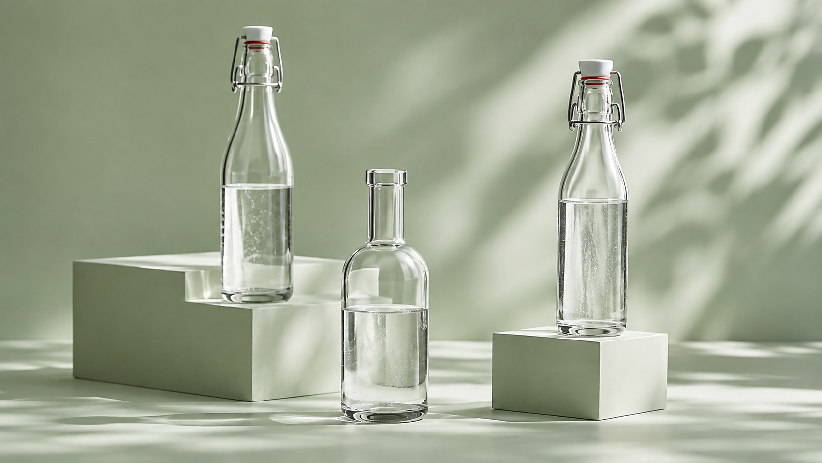 glass beverage bottles