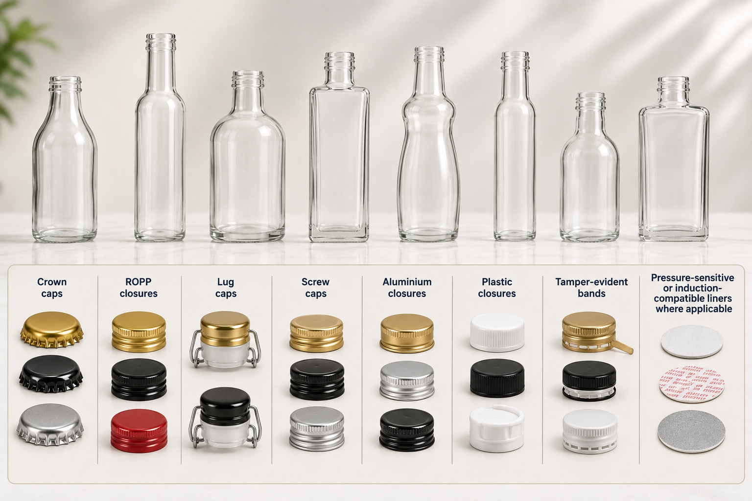 glass beverage bottles