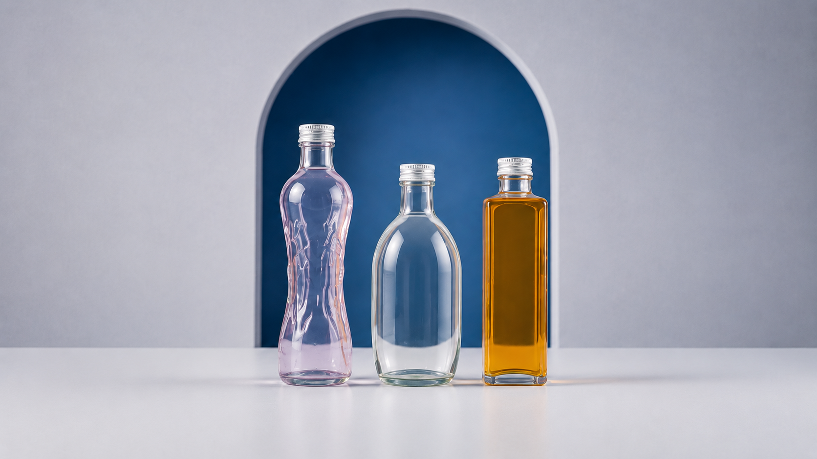 glass beverage bottles