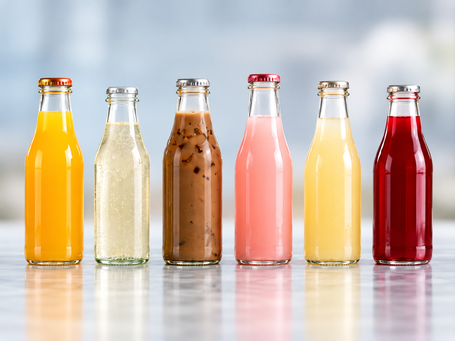 glass beverage bottles