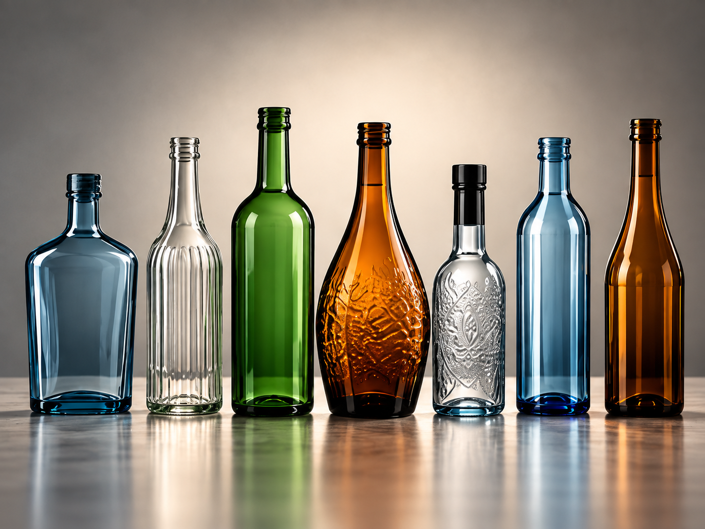 glass beverage bottles