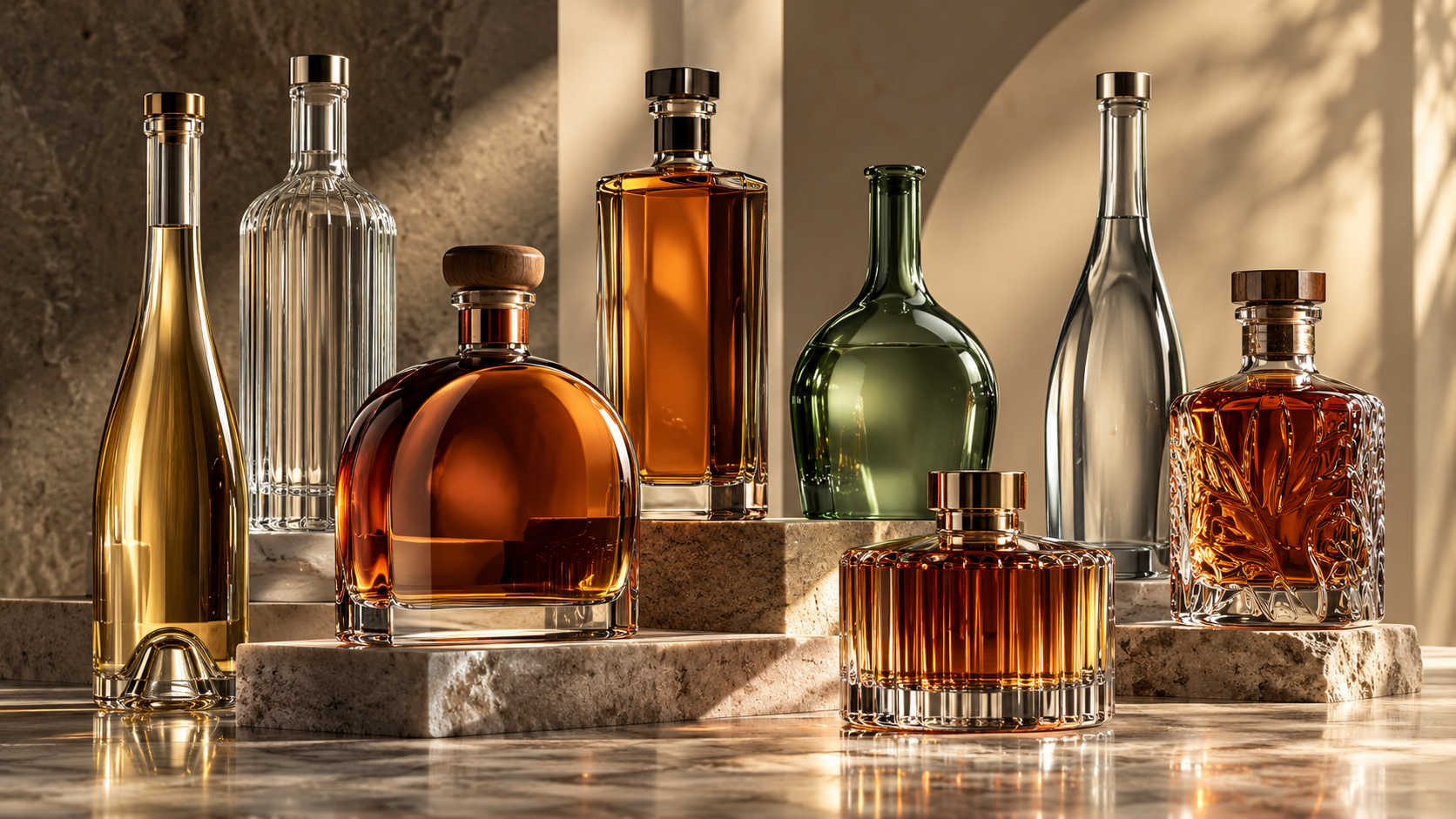 glass beverage bottles