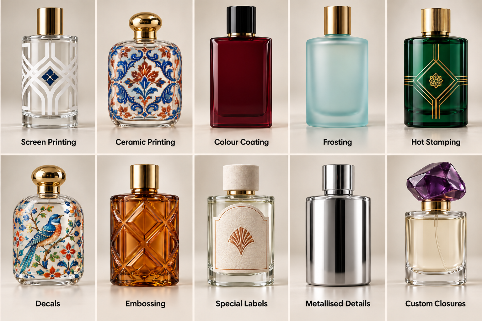 glass beverage bottles