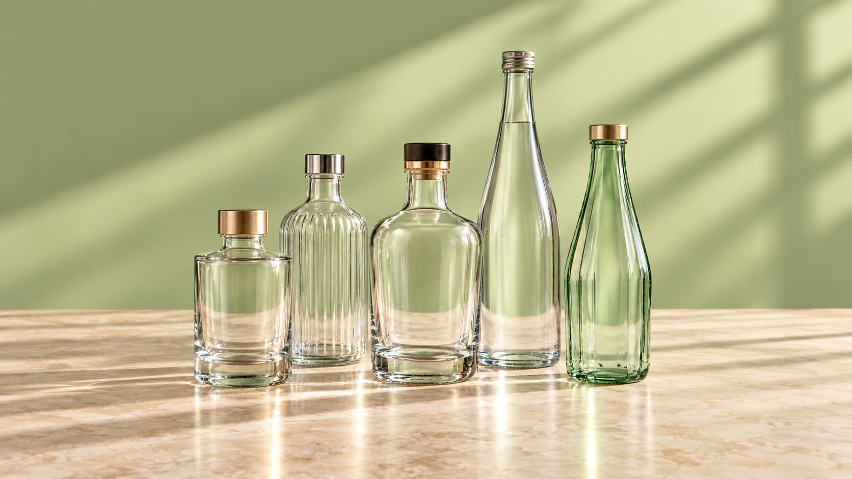 glass beverage bottles